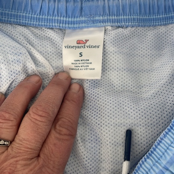 Vineyard Vines Blue Striped Men's Swim Shorts - Picture 3 of 4